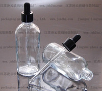 100ml透明玻璃精油瓶_香水瓶_滴管瓶_电化铝滴管盖_奶头滴管