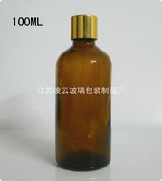 100ml棕色精油瓶 玻璃瓶子 金色电化铝盖 装精油香水香精香料药油